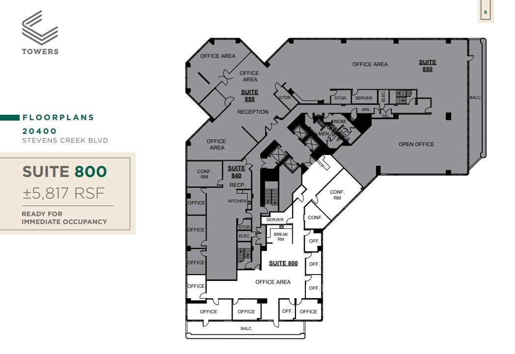 20400 Stevens Creek Blvd, Cupertino, CA à louer Plan d’étage- Image 1 de 1