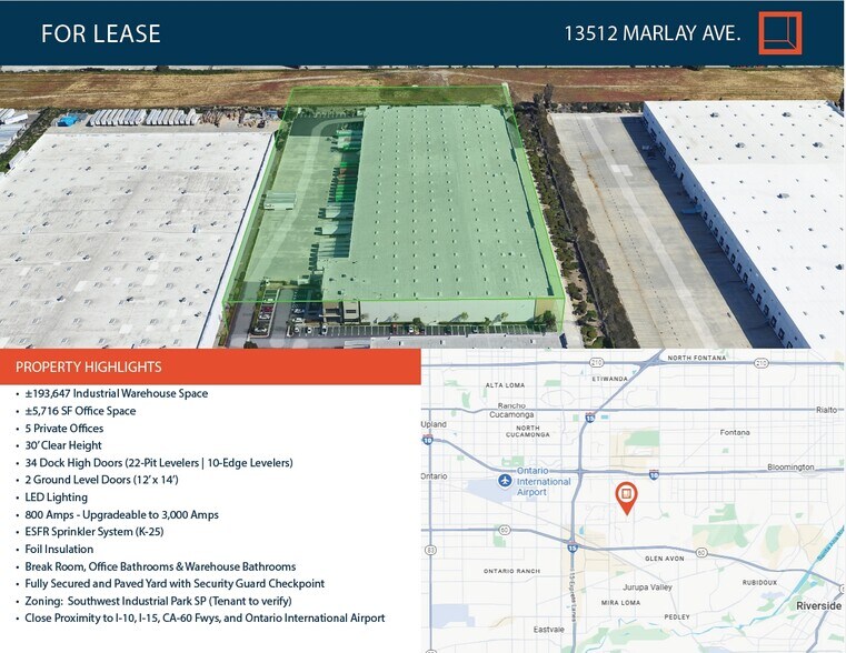 13512 Marlay Ave, Fontana, CA à louer - Photo du bâtiment - Image 3 de 9