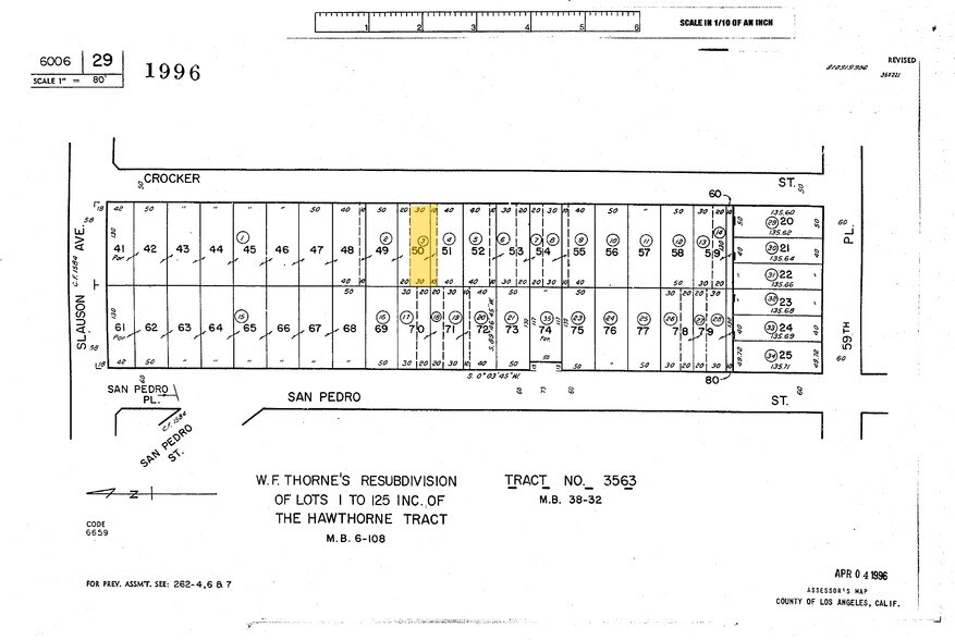5871 Crocker St, Los Angeles, CA à vendre - Plan cadastral - Image 1 de 1