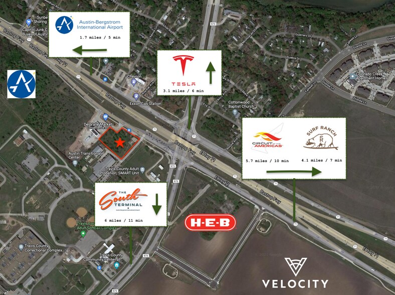 3152 E HWY 71, Del Valle, TX à vendre - Aérien - Image 2 de 6
