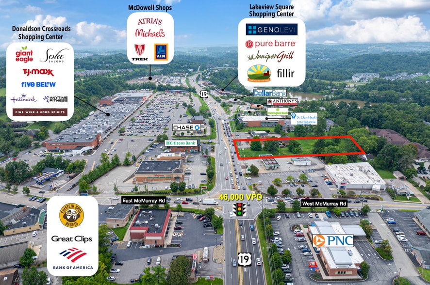 3906 Washington Rd, McMurray, PA for sale - Aerial - Image 3 of 7