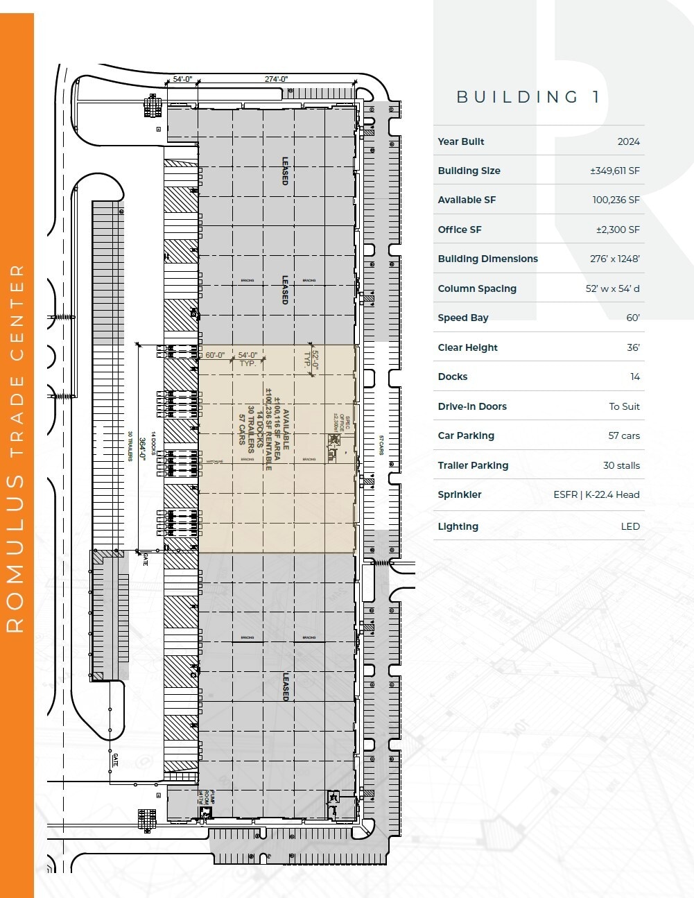 1 Vining Rd, Romulus, MI for lease Floor Plan- Image 1 of 1