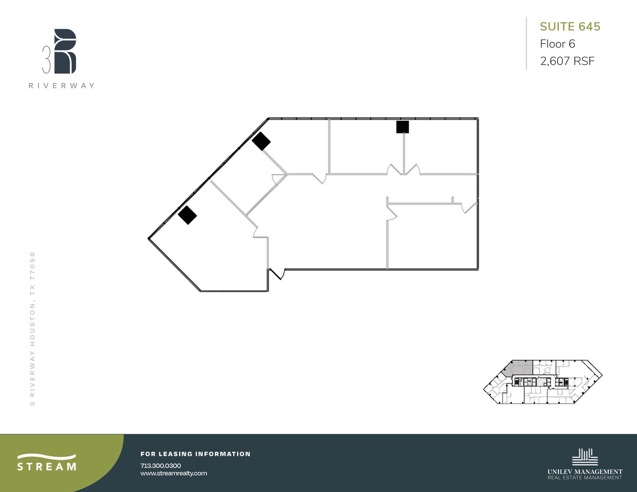 3 Riverway, Houston, TX for lease Floor Plan- Image 1 of 2