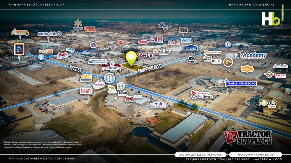 Fair Park Boulevard, Jonesboro, AR à vendre - Aérien - Image 2 de 4