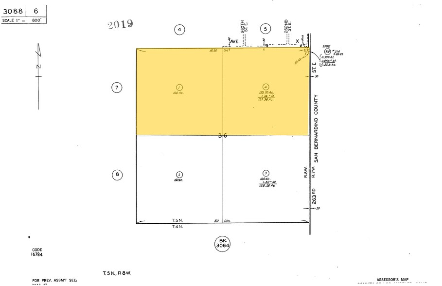 263rd St, Llano, CA à vendre - Plan cadastral - Image 1 de 1