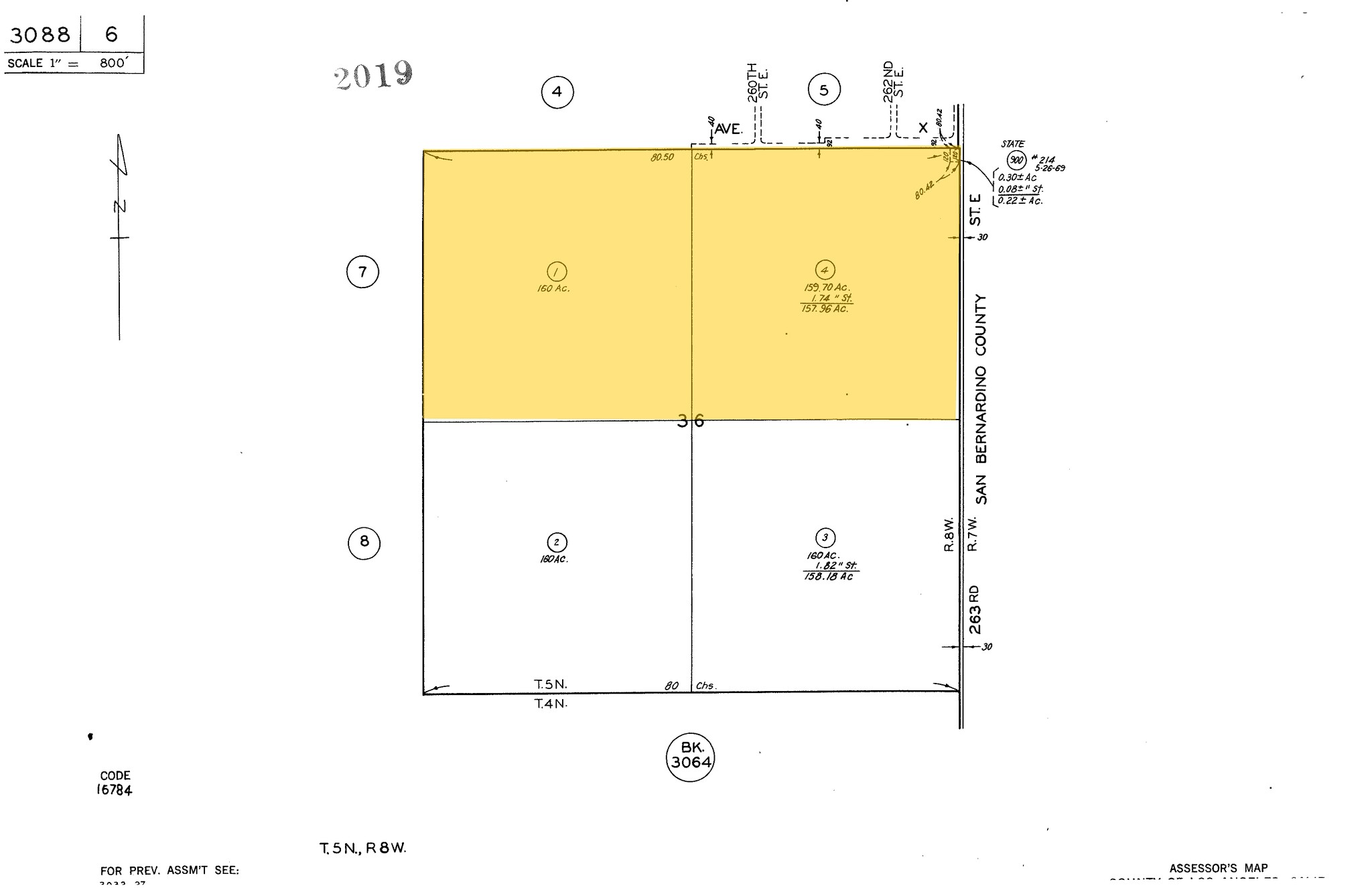 263rd St, Llano, CA à vendre Plan cadastral- Image 1 de 1