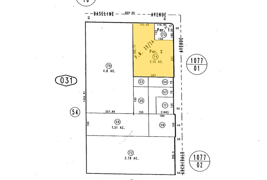 Archibald Ave, Rancho Cucamonga, CA à louer - Plan cadastral - Image 2 de 4