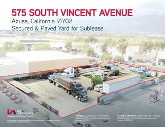 Plus de détails pour 575 S Vincent Ave, Azusa, CA - Terrain à louer