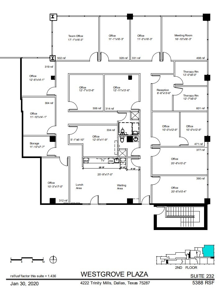 4222 Trinity Mills Rd, Dallas, TX à louer Plan d’étage- Image 1 de 1