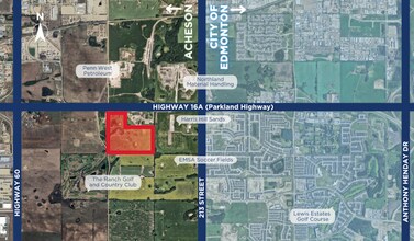 24495 Hwy 16A, Parkland County, AB - AERIAL  map view