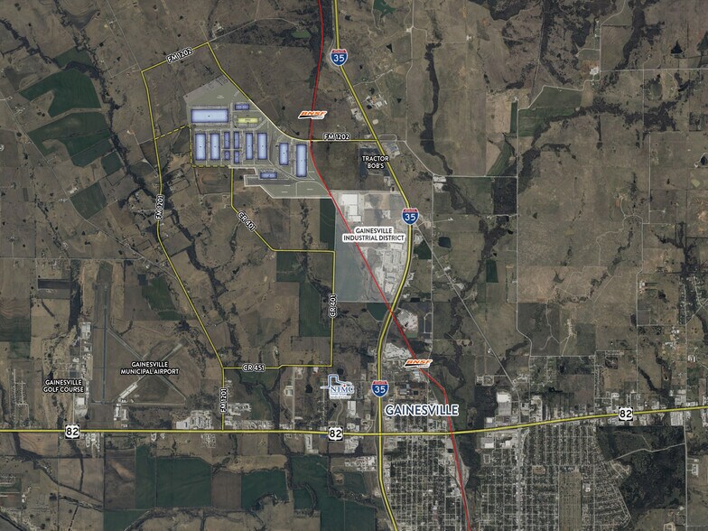 CR 1202 & 444, Gainesville, TX à vendre - Aérien - Image 2 de 4