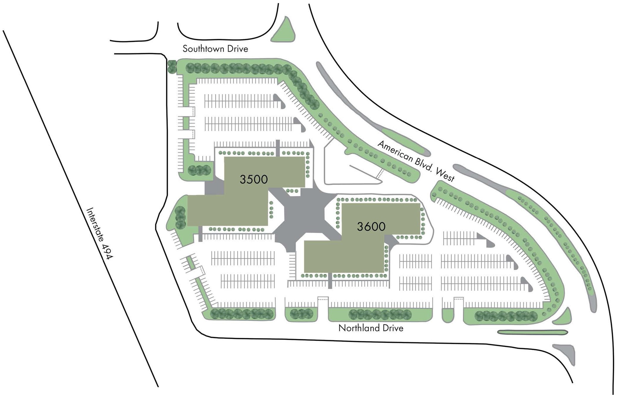 3500 American Blvd W, Bloomington, MN à vendre Plan de site- Image 1 de 1