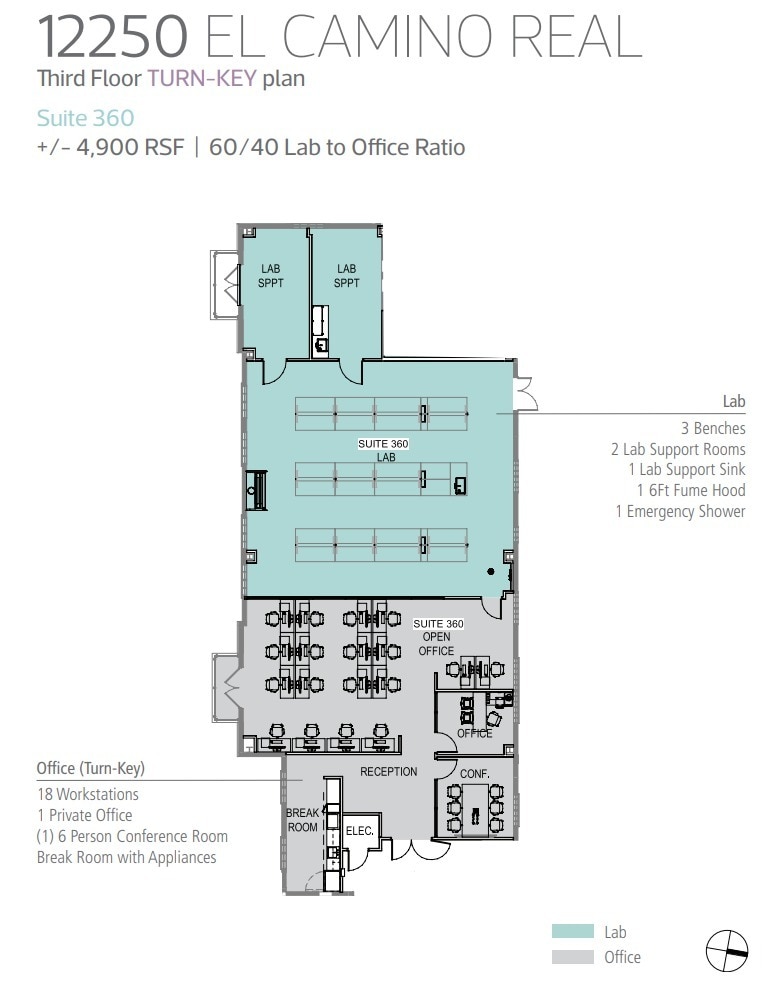 12250 El Camino Real, San Diego, CA for lease Floor Plan- Image 1 of 1