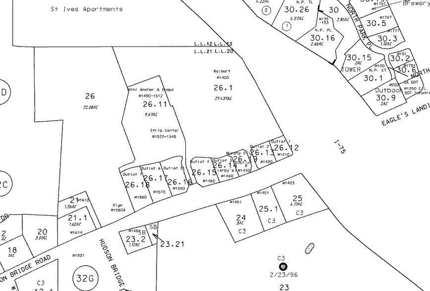 1424 Hudson Bridge Rd, Stockbridge, GA à louer - Plan cadastral - Image 3 de 10