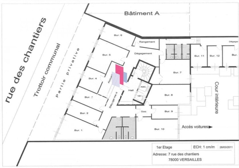Office in Versailles for lease - Floor Plan - Image 3 of 5