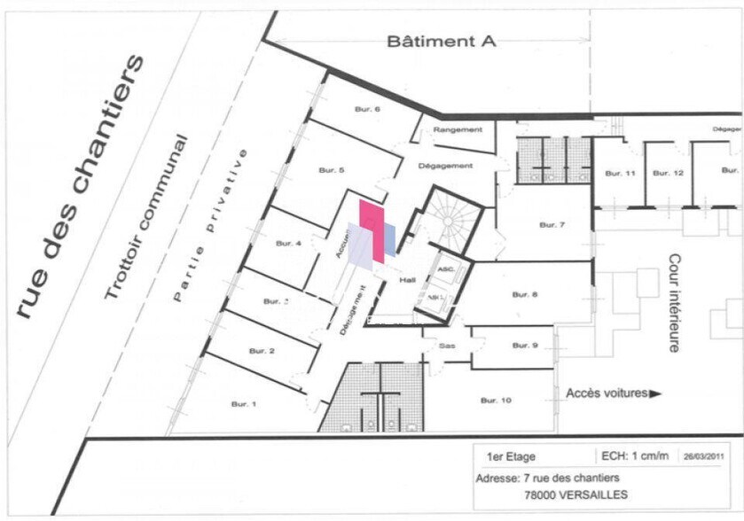 Bureau dans Versailles à louer - Plan d’étage - Image 3 de 5