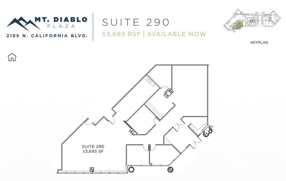 2185 N California Blvd, Walnut Creek, CA for lease Floor Plan- Image 1 of 1