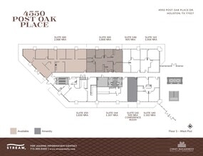 4550 Post Oak Place Dr, Houston, TX à louer Plan d’étage- Image 1 de 1