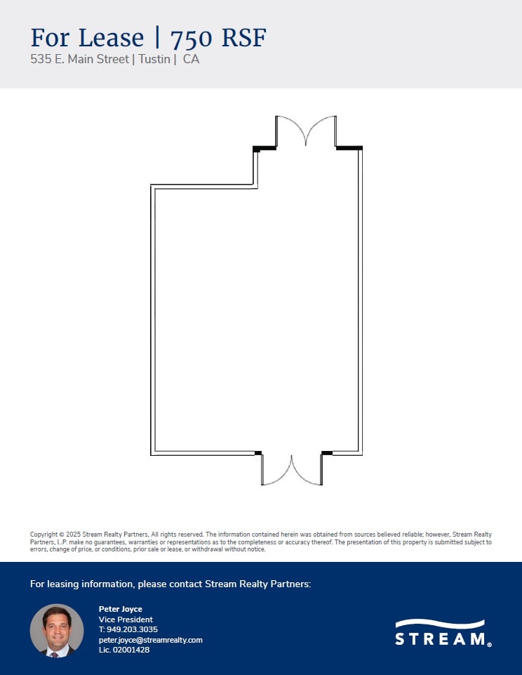 535 E Main St, Tustin, CA à louer Plan d’étage- Image 1 de 1