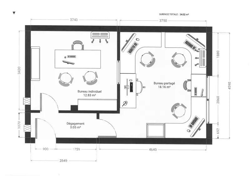 Commerce de détail dans Montpellier à vendre - Plan d’étage - Image 2 de 6