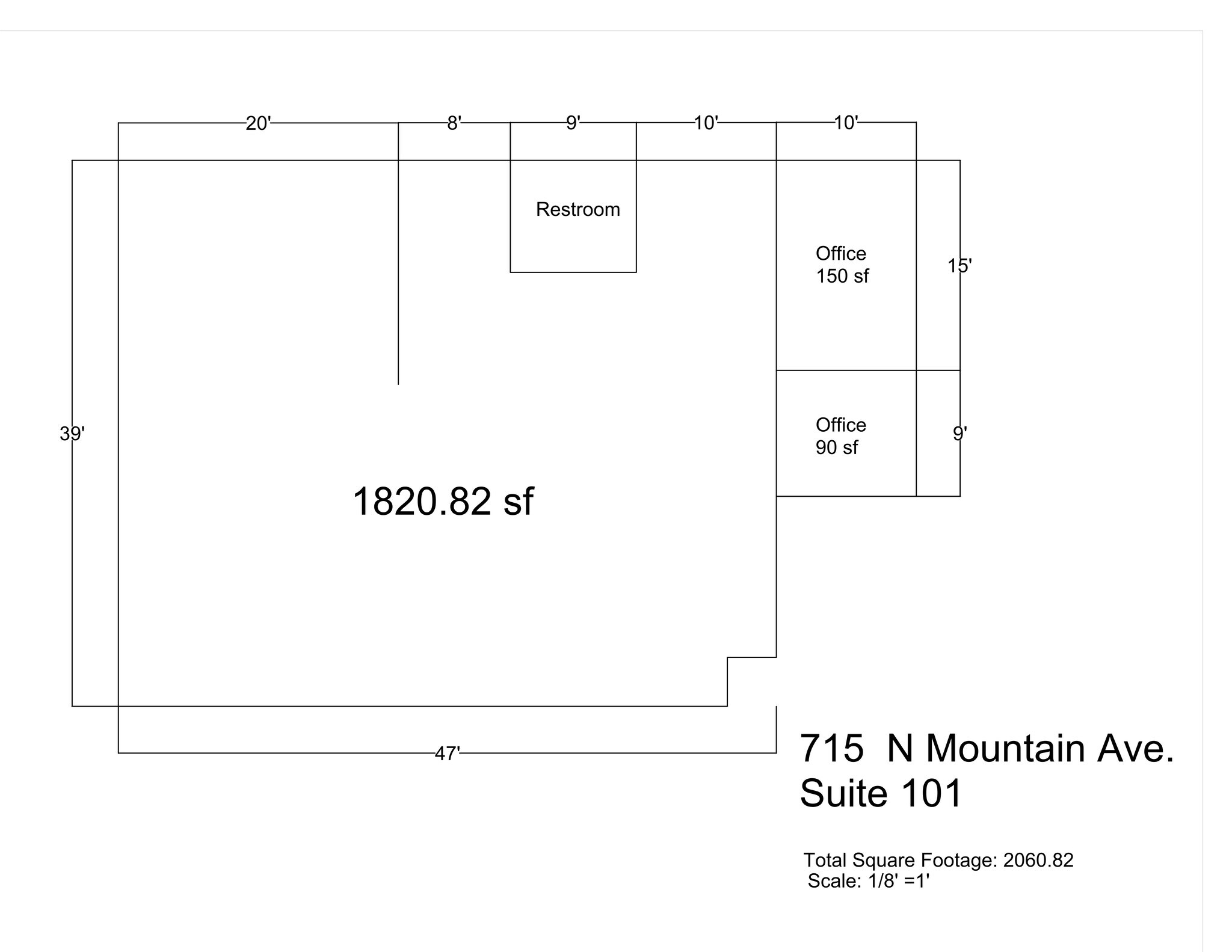 715 N Mountain Ave, Upland, CA for lease Site Plan- Image 1 of 1