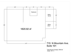 715 N Mountain Ave, Upland, CA for lease Site Plan- Image 1 of 1