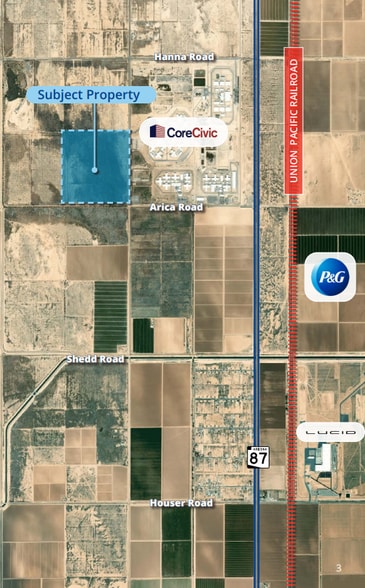 NWC Arica Rd & La Palma Rd, Eloy, AZ à vendre - Aérien - Image 2 de 3