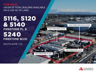 Plus de détails pour 5116, 5120, 5140 & 5240 Firestone – à vendre, South Gate, CA