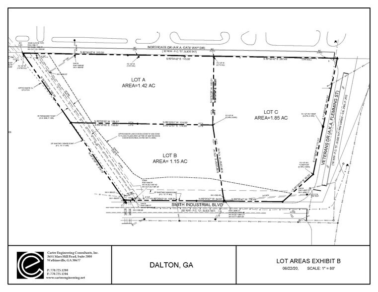 1303 Veterans Dr, Dalton, GA à vendre - Plan cadastral - Image 2 de 2