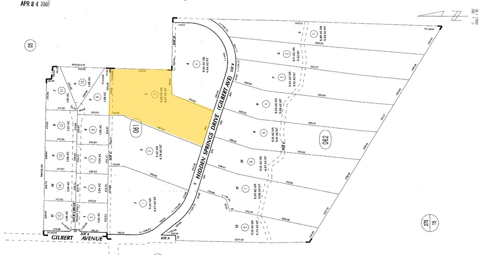 Hidden Springs Rd, Corona, CA à vendre - Plan cadastral - Image 1 de 1