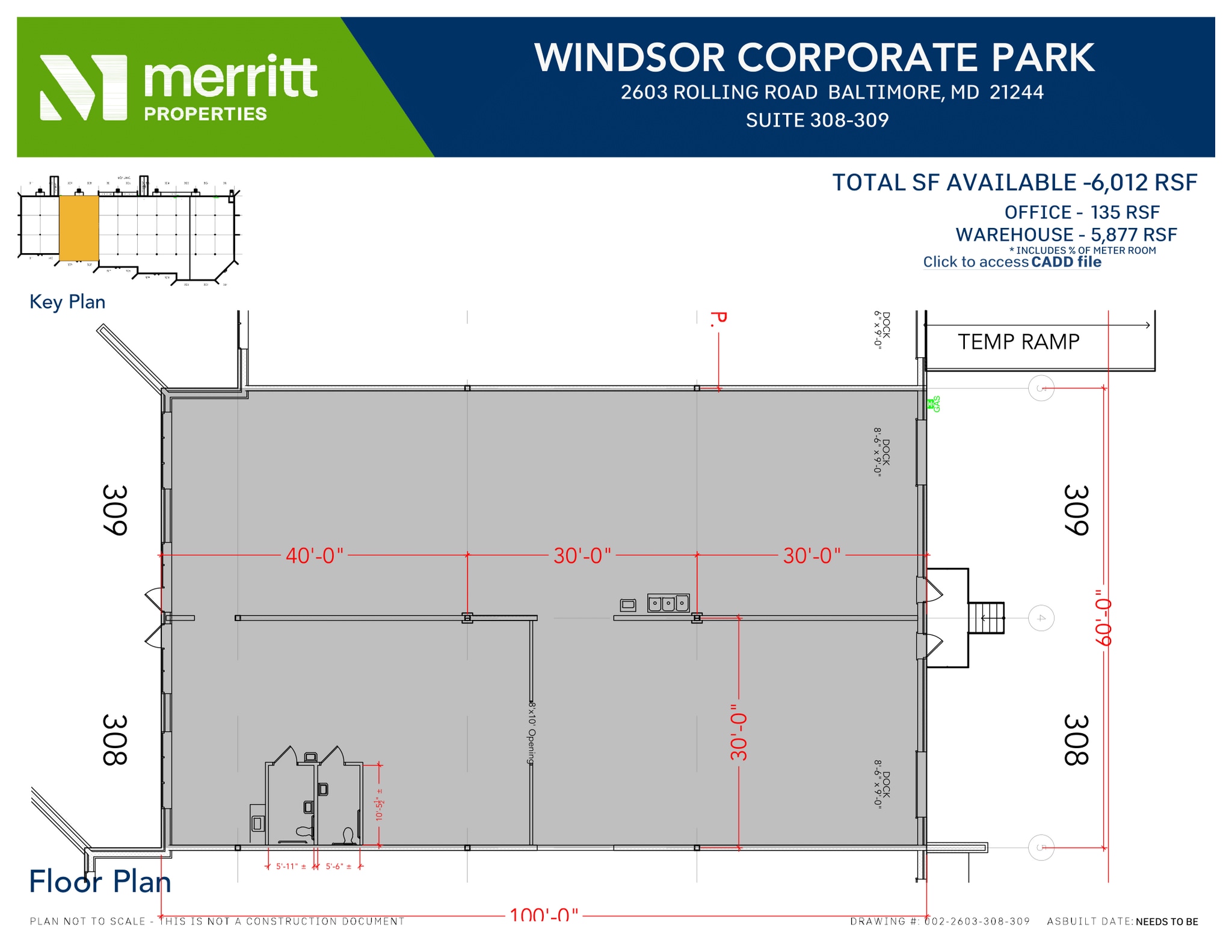 2601 N Rolling Rd, Windsor Mill, MD for lease Floor Plan- Image 1 of 2
