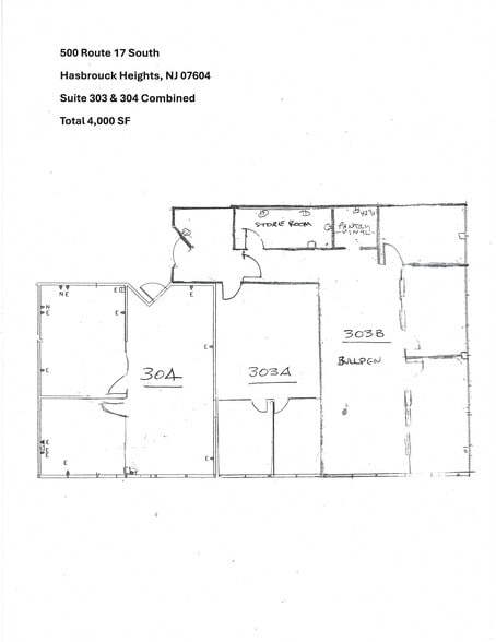 500 State Rt 17, Hasbrouck Heights, NJ à louer - Plan d’étage - Image 3 de 12