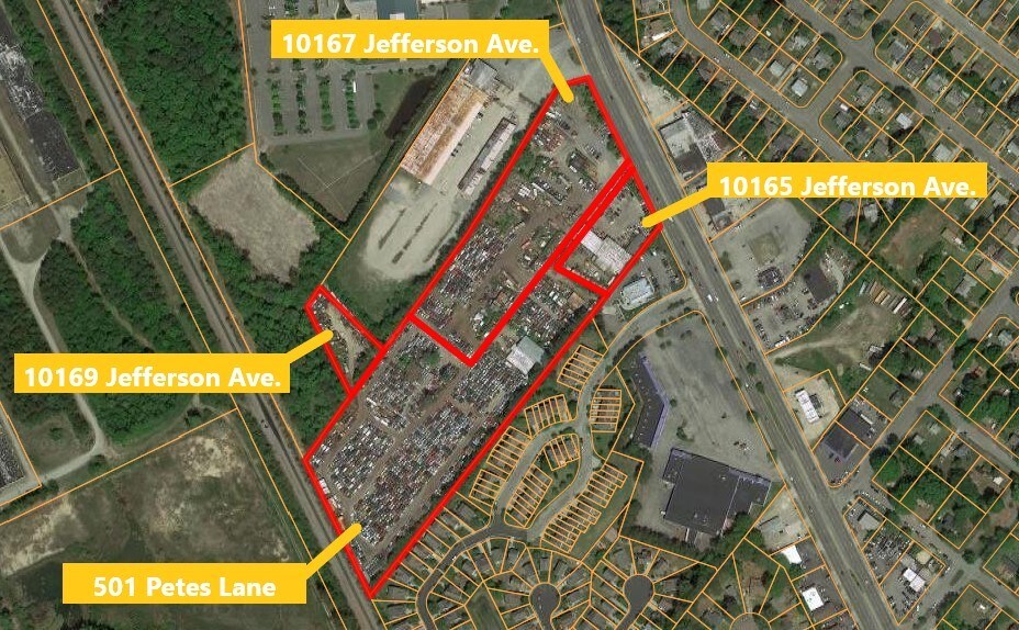 10165 Jefferson Ave, Newport News, VA for sale Aerial- Image 1 of 2
