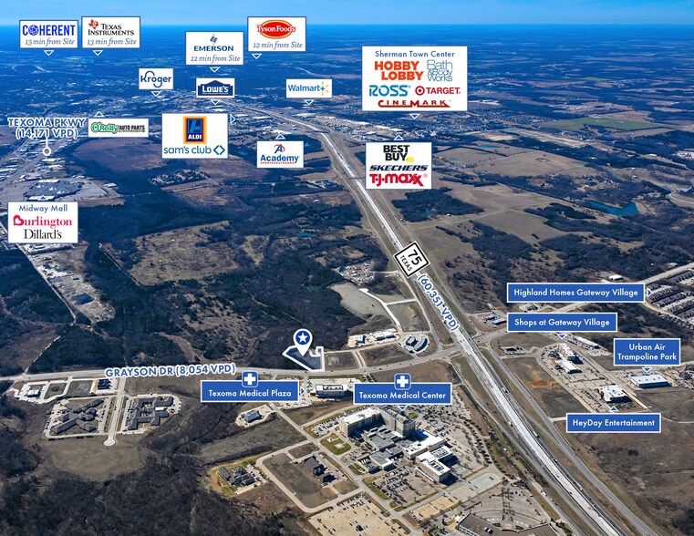 SEQ of US 75 & Grayson Drive, Sherman, TX à vendre - Photo du bâtiment - Image 3 de 3