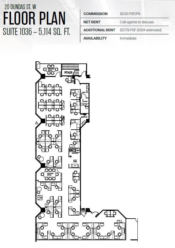 595 Bay St, Toronto, ON for lease Floor Plan- Image 1 of 1
