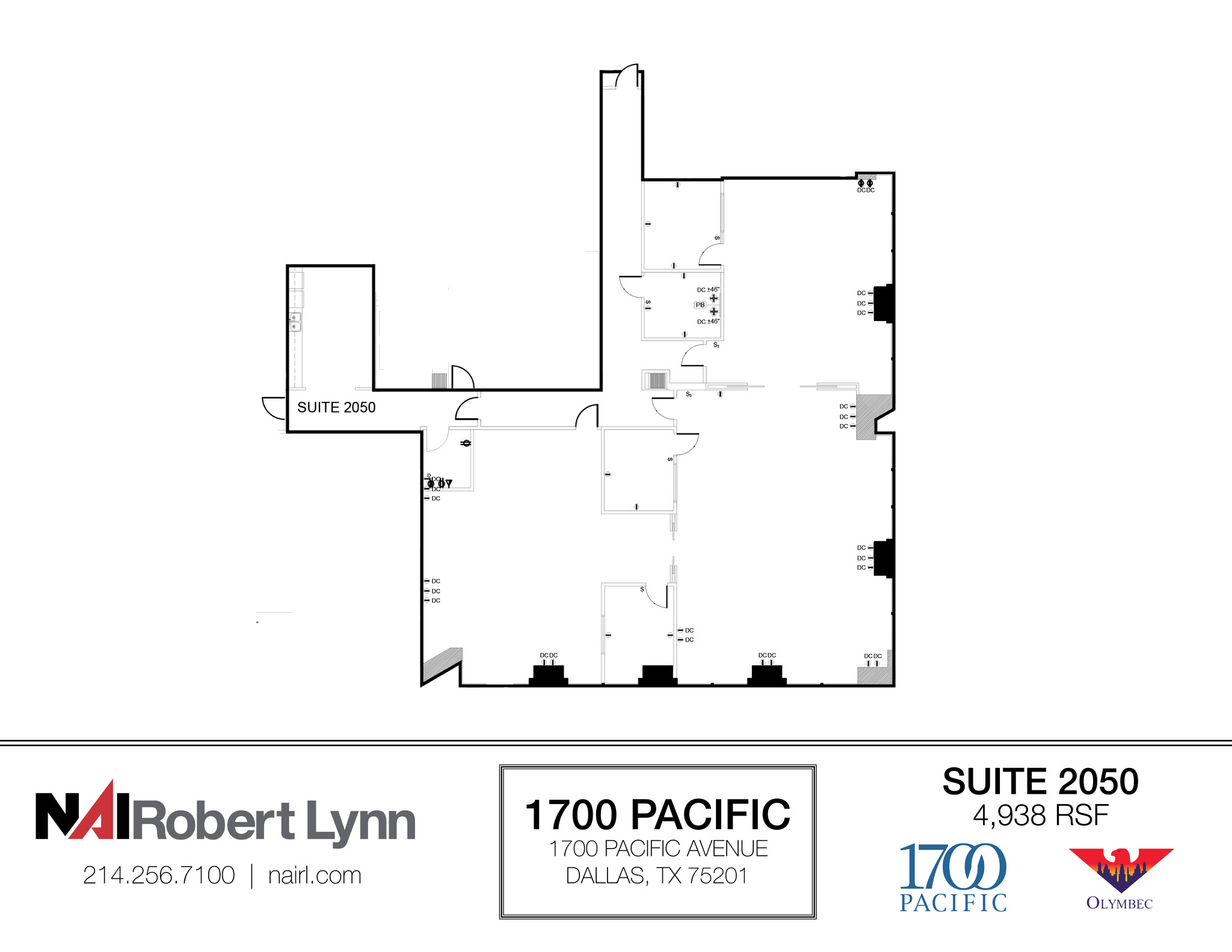 1700 Pacific Ave, Dallas, TX à louer Plan d  tage- Image 1 de 1