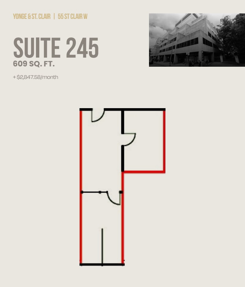 55 St Clair Ave W, Toronto, ON à louer Plan d’étage- Image 1 de 1