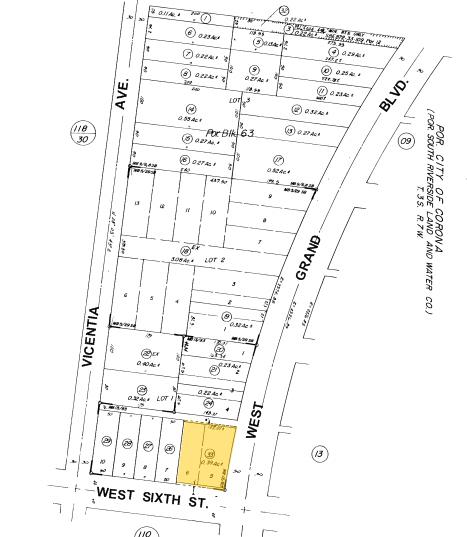 701 W 6th St, Corona, CA à louer - Plan cadastral - Image 3 de 3