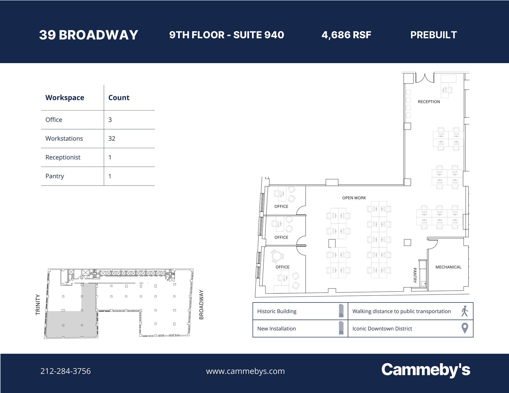 39 Broadway, New York, NY à louer Plan de site- Image 1 de 8