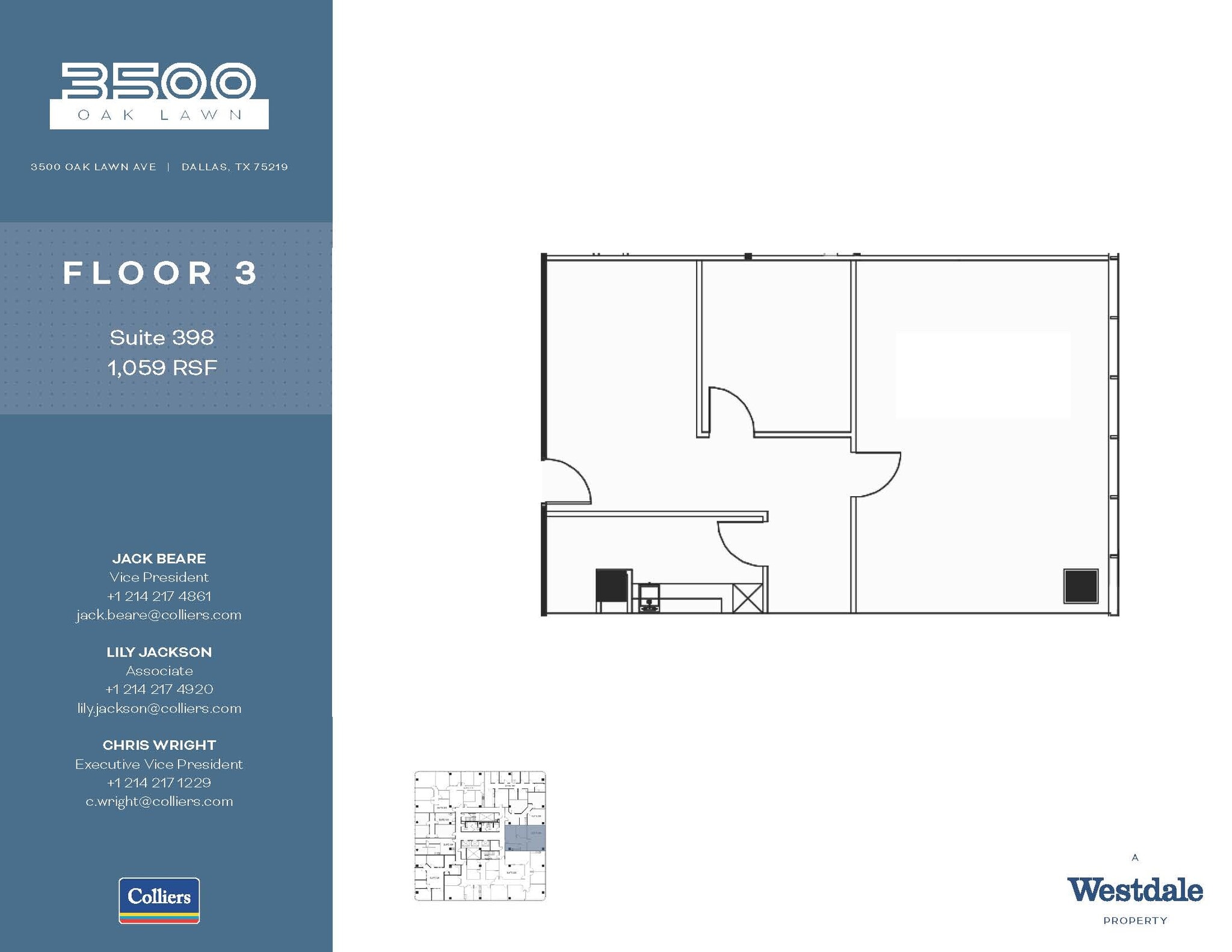 3500 Oak Lawn Ave, Dallas, TX for lease Floor Plan- Image 1 of 1