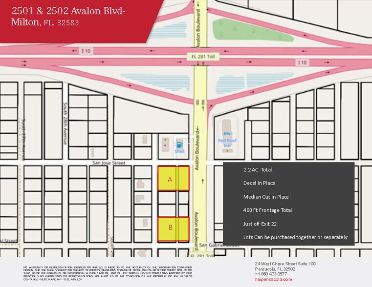 2501 Blk Avalon Blvd, Milton, FL à vendre - Photo du bâtiment - Image 2 de 6