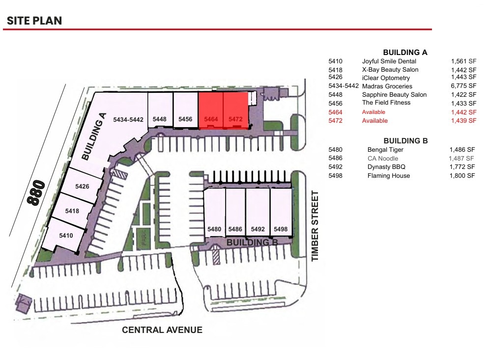 5454 Central Ave, Newark, CA for lease Site Plan- Image 1 of 7