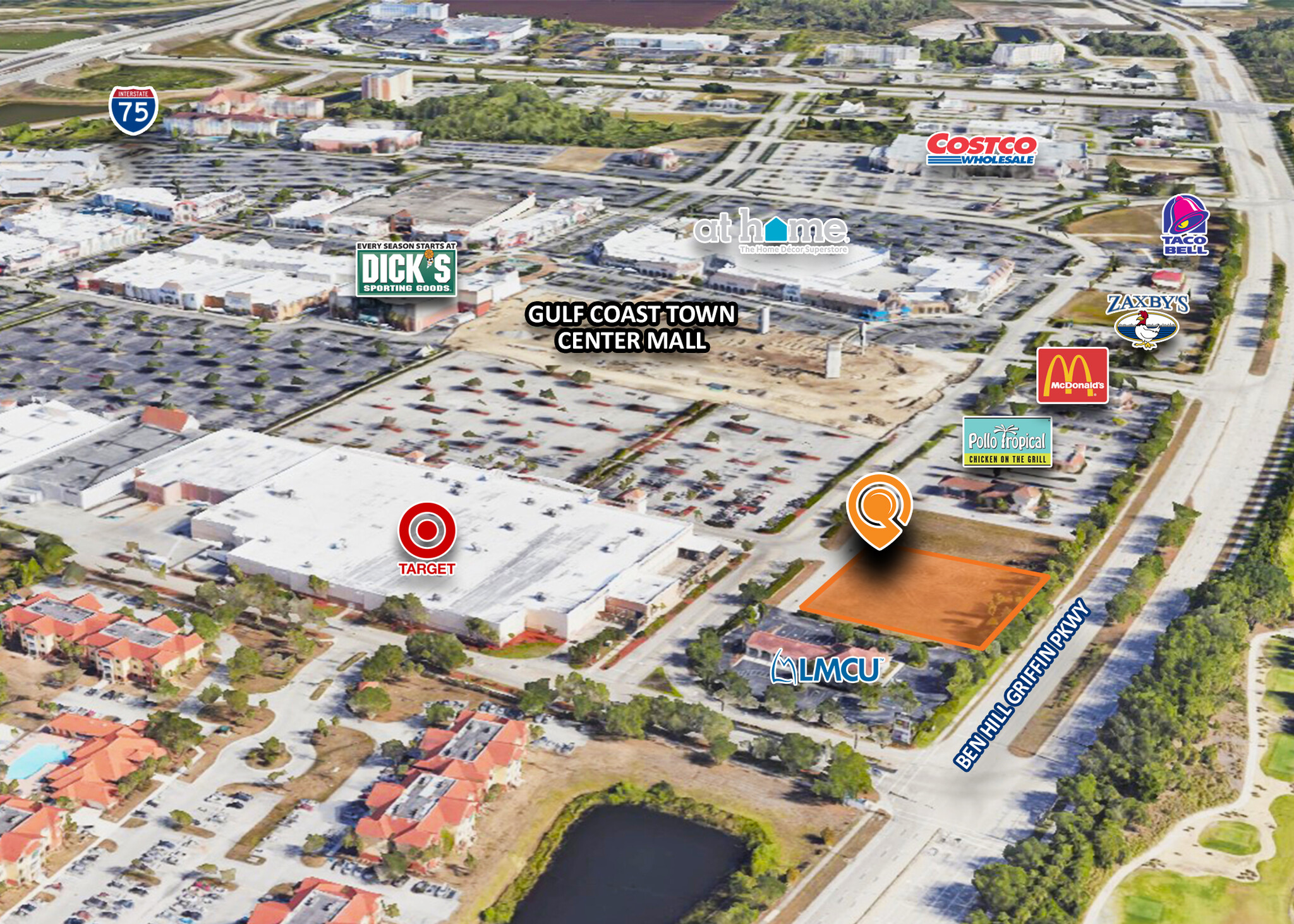 17820 Ben Hill Griffin Pky, Fort Myers, FL for lease Aerial- Image 1 of 3