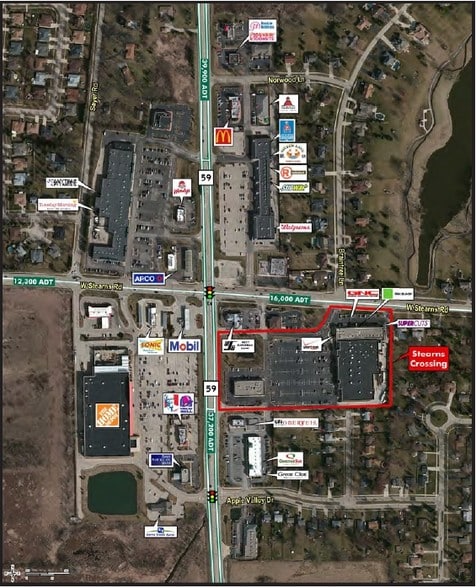 1003-1093 W Stearns Rd, Bartlett, IL for lease - Aerial - Image 2 of 5