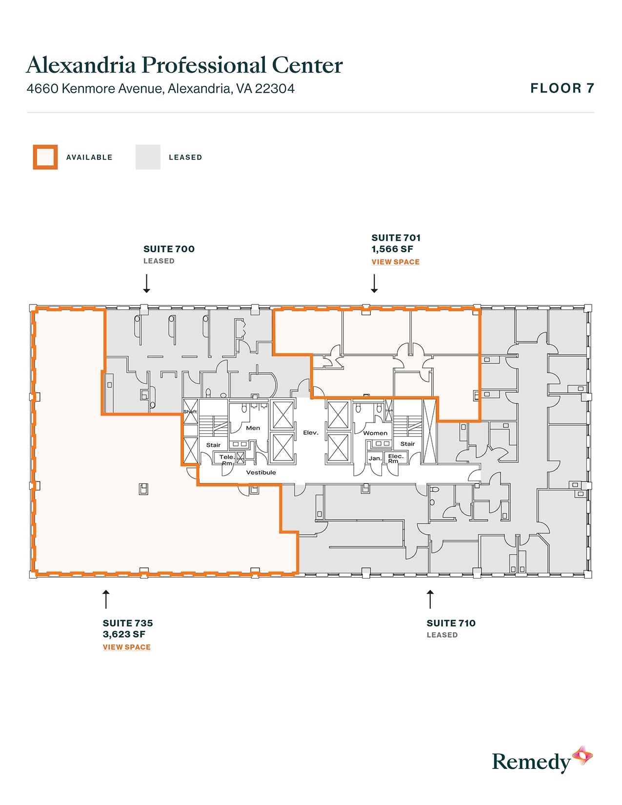 4660 Kenmore Ave, Alexandria, VA à louer Plan d’étage- Image 1 de 1