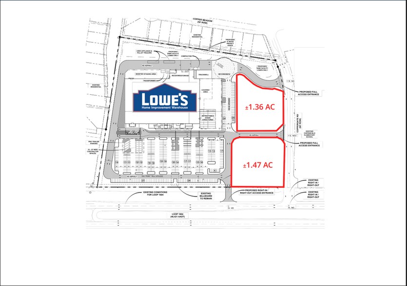 Lowe's Anchored Pad Sites, Converse, TX à vendre - Plan de site - Image 3 de 3