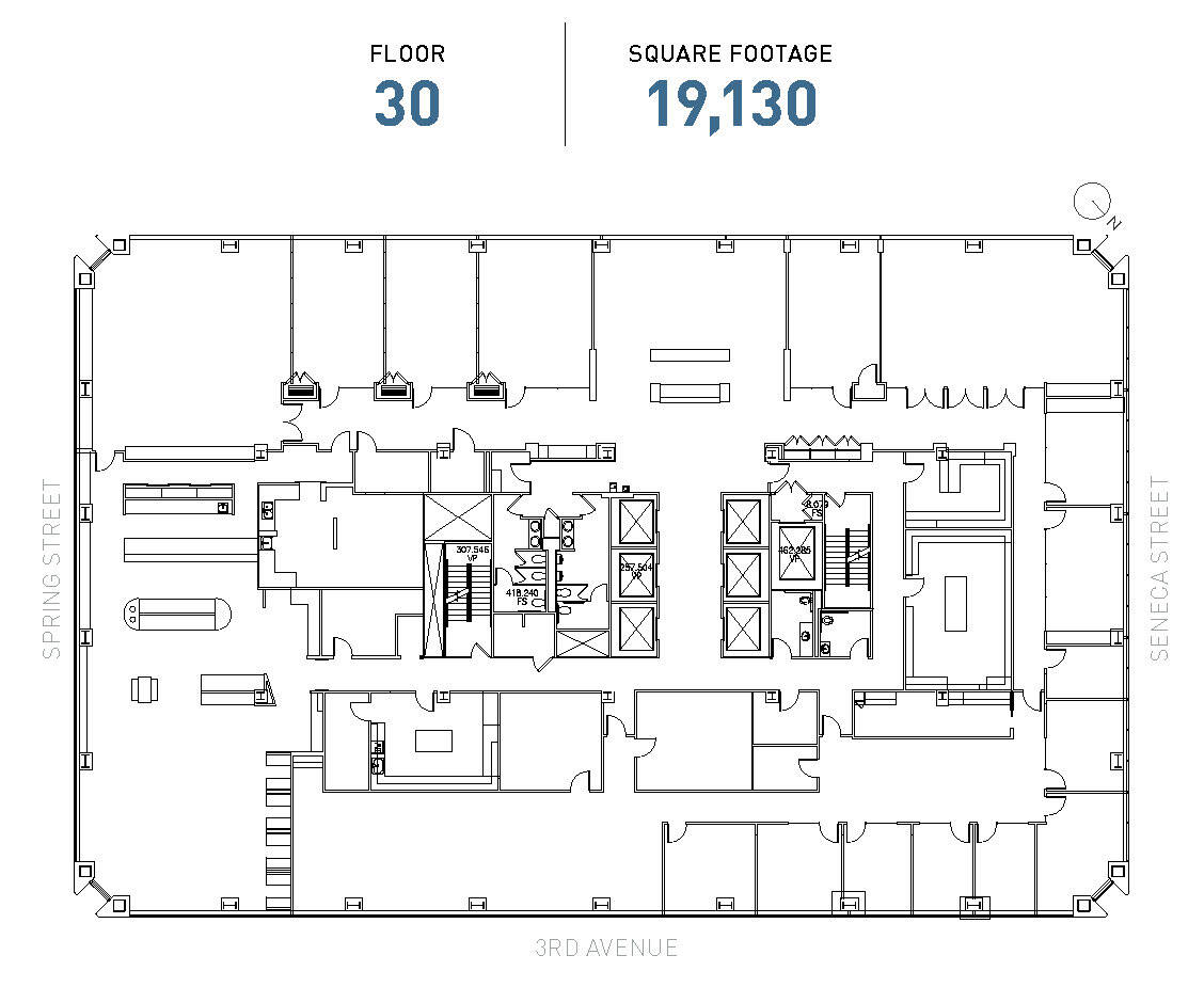 1111 3rd Ave, Seattle, WA à louer Plan d’étage- Image 1 de 1