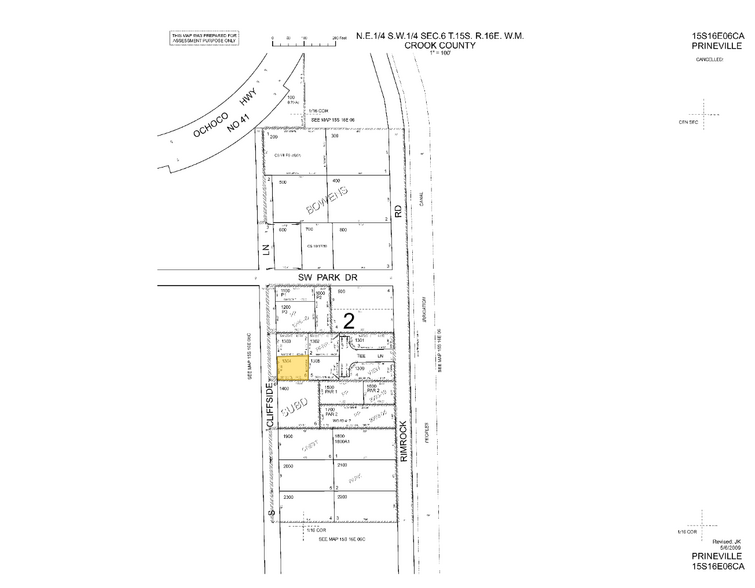 614 SW Cliffside Ln, Prineville, OR for sale - Plat Map - Image 1 of 1