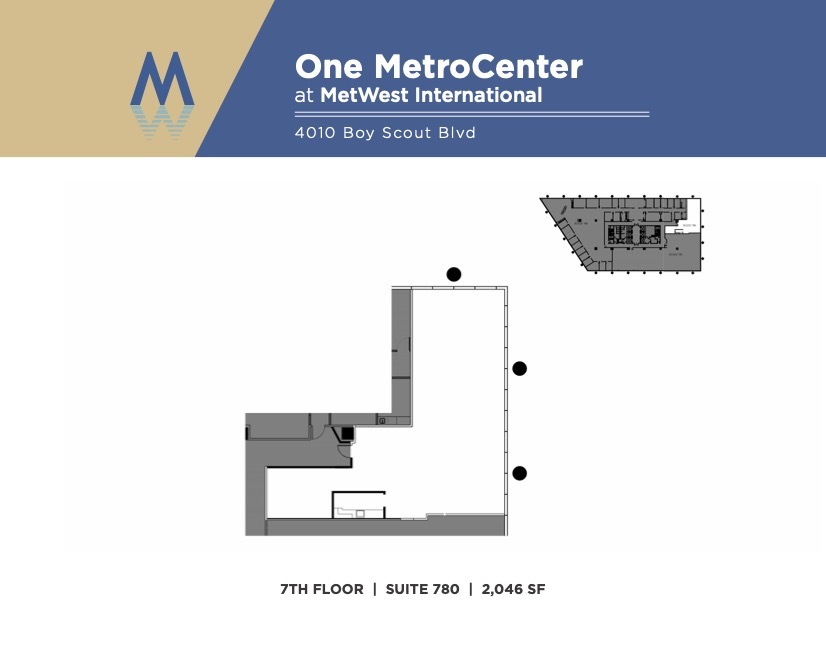 4010 W Boy Scout Blvd, Tampa, FL à louer Plan d’étage- Image 1 de 1