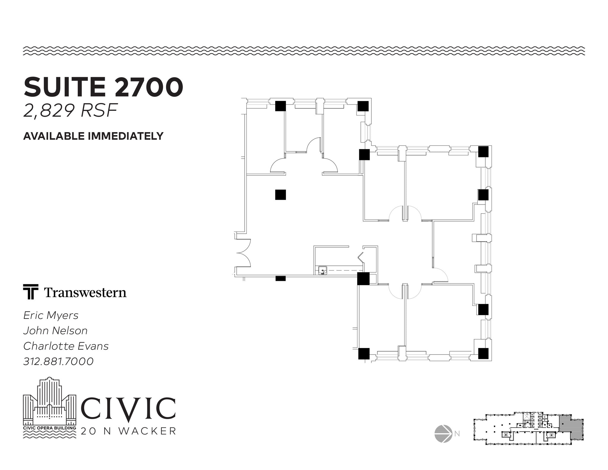 20 N Wacker Dr, Chicago, IL à louer Plan d’étage- Image 1 de 1